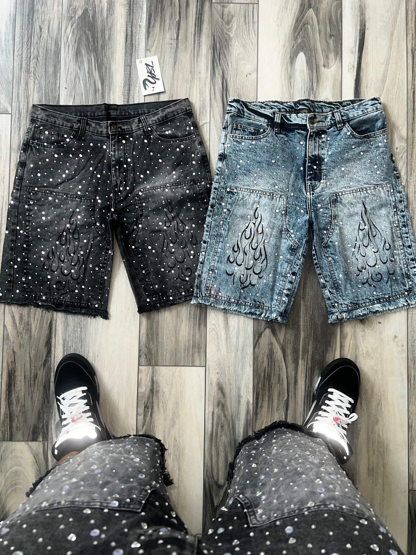 Rhinestone Jorts